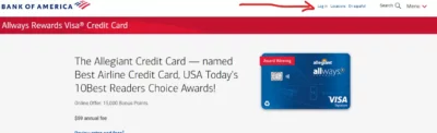Allegiant Allways Credit Card
