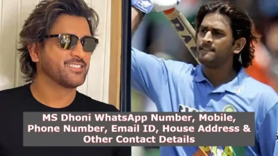 MS Dhoni WhatsApp Number, Mobile, Phone Number, Email ID, House Address & Other Contact Details