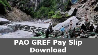 PAO GREF Pay Slip 2024 Download: BRO PAO GREF Monthly Payslip Check at paogref.nic.in