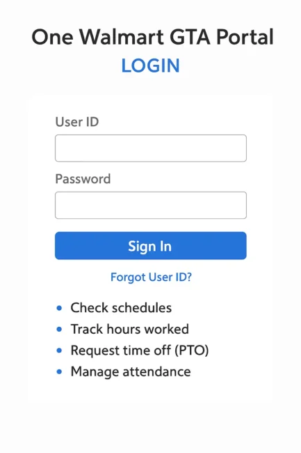 One Walmart GTA Portal Login